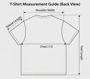 T shirt measurement guide